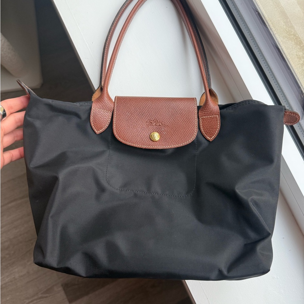 Longchamp Black and Brown Women's Tote Bag